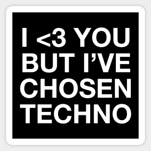 I <3 TECHNO Sticker